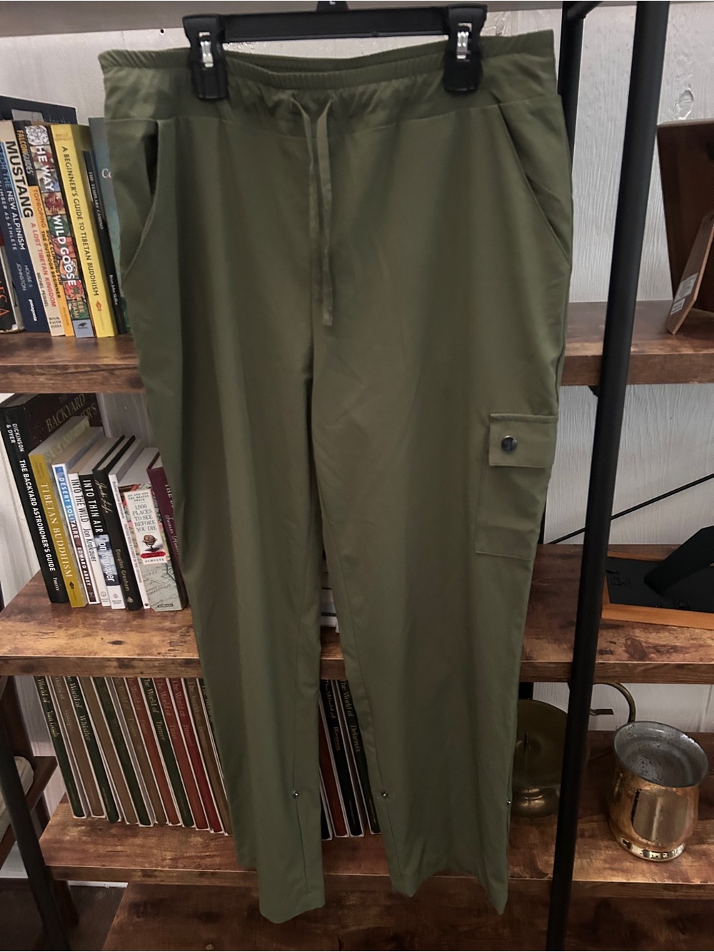 Chicos Olive Pants with Drawstring Waist